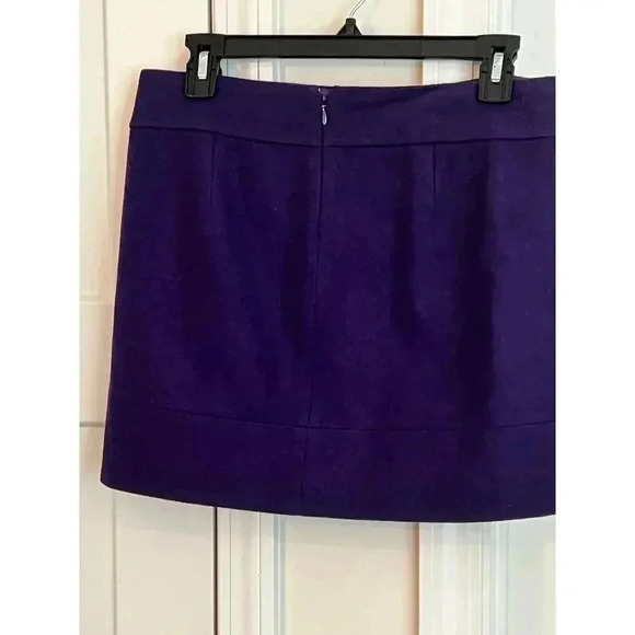J CREW PURPLE WOOL BLEND MINI SKIRT SIZE 2 - Picture 3 of 5